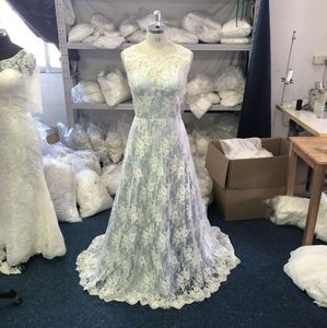 Light blue lace gown